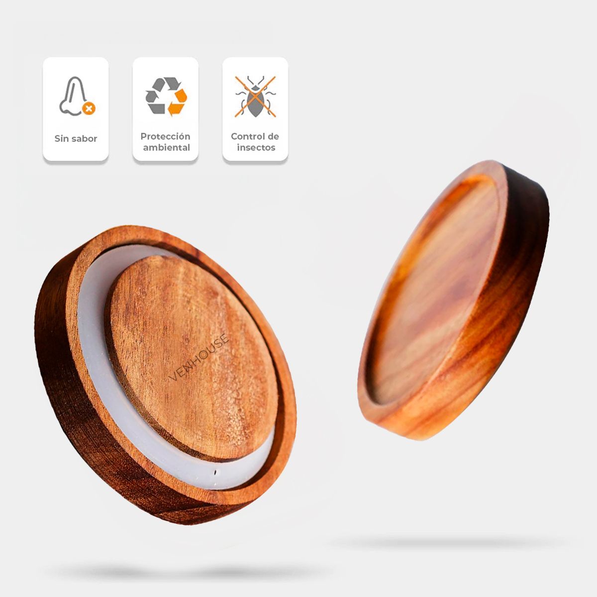 GENERICO - Frasco Contenedor Tarro Hermético Vidrio Tapa Acacia 500ml