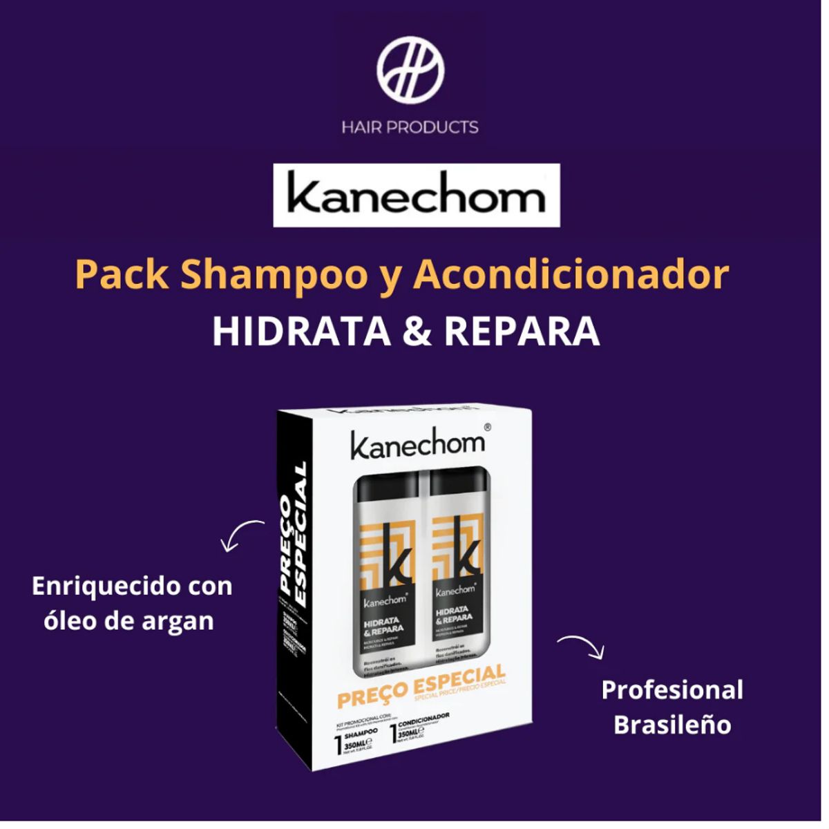 KANECHOM - Shampoo + Acondicionador Kanechom Hidrata & Repara