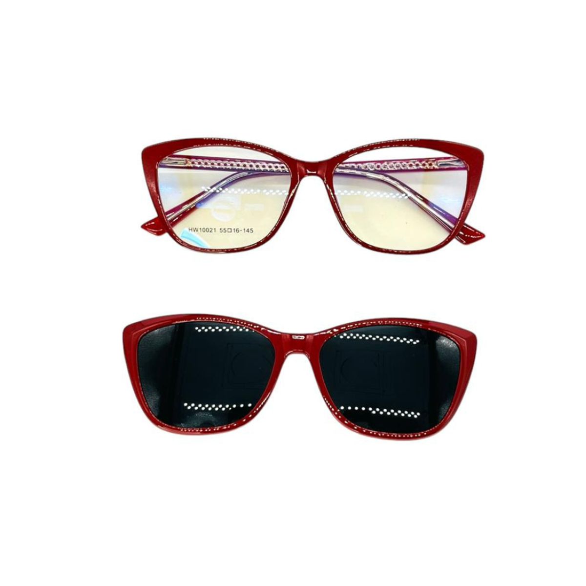 GENERICO - Sobre lente clip on 2 en 1 armazon optico mujer