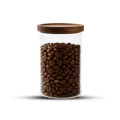 GENERICO - Frasco Contenedor Tarro Hermético Vidrio Tapa Acacia 1000ml