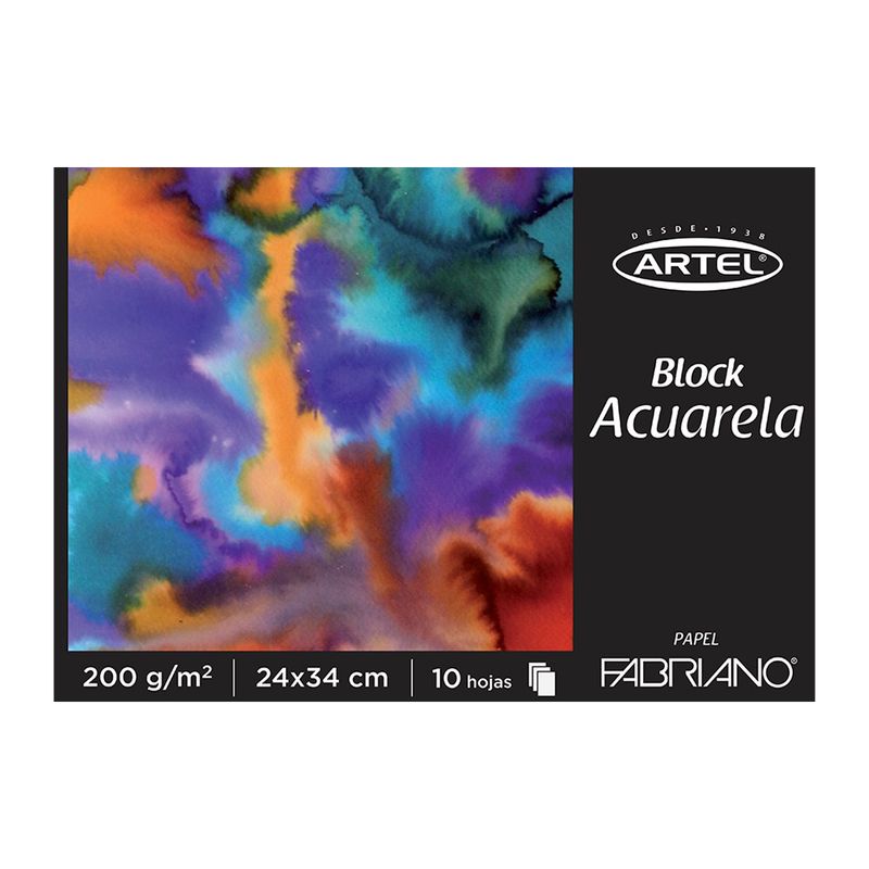 ARTEL - Block Fabriano Acuarela 24x34 10 Hjs - Artel