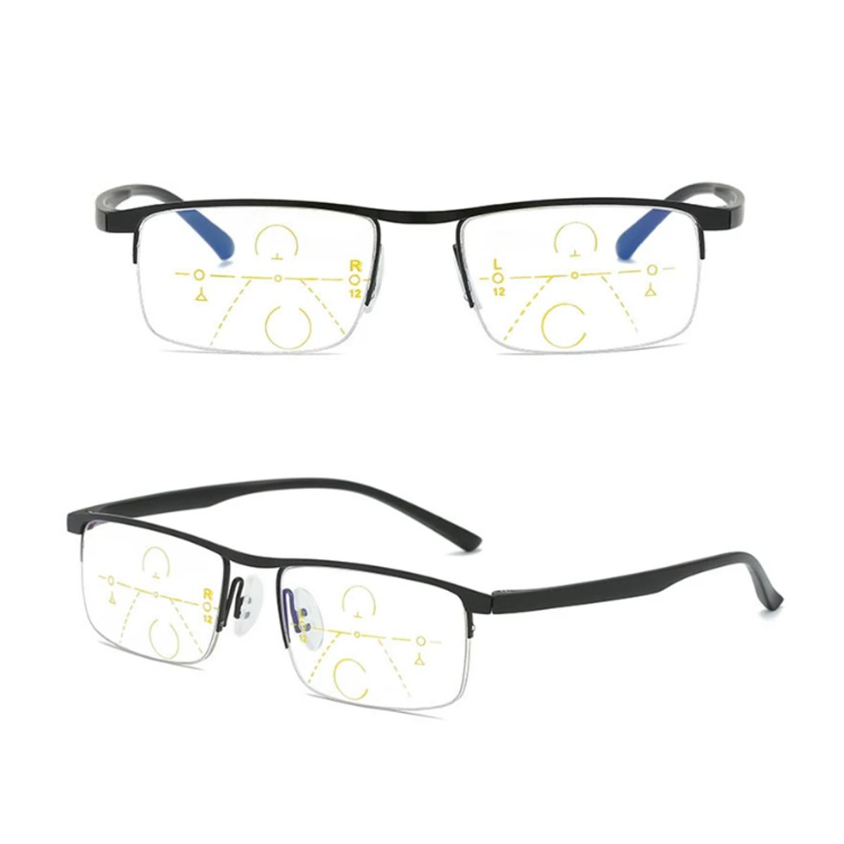 JM - Lente Multifocal 2.00 Lectura Presbicia Anteojos Graduados Ópticos