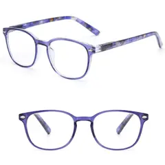JM - Lentes de Lectura Presbicia +200 Azul Anteojos Graduados Ópticos