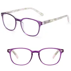 JM - Lentes de Lectura Presbicia +150 Morado Anteojos Graduados Ópticos