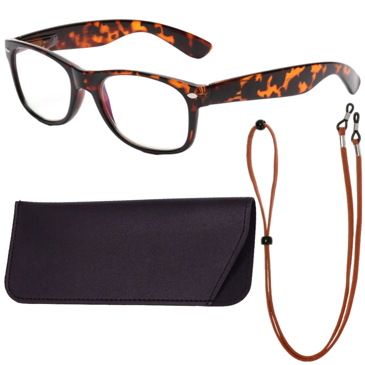 JM - Set Lente Lectura 3.50 Animal Print Anteojos Graduados Presbicia Ópticos