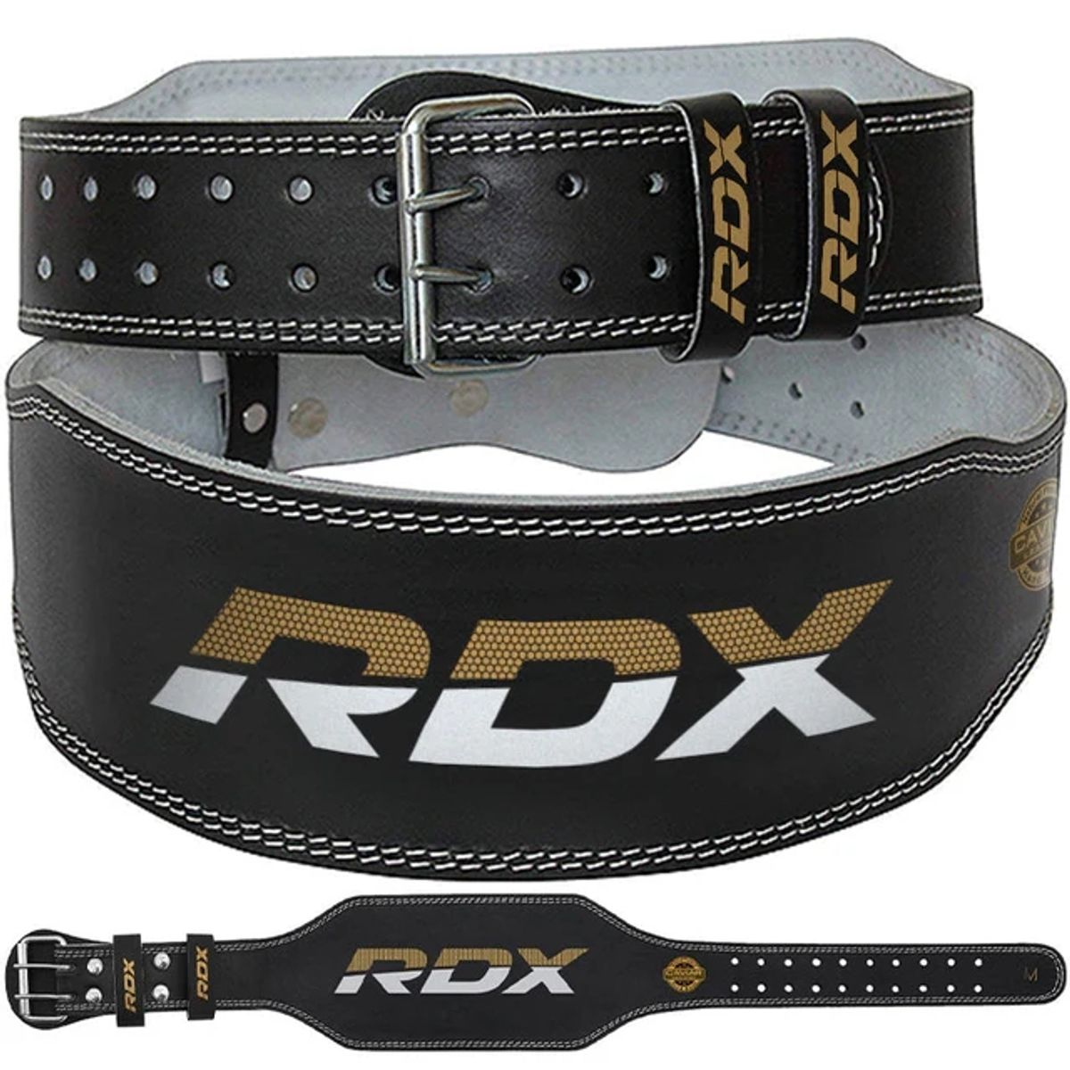 RDX - Cinturón de cuero para gimnasio RDX de 6 pulgadas Talla L