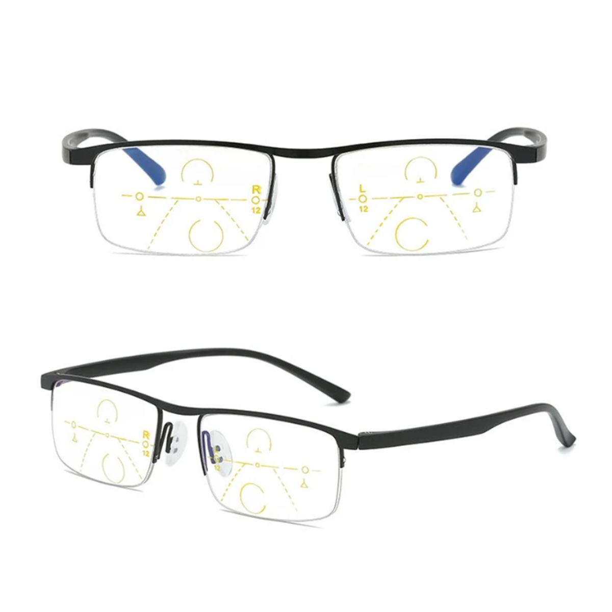 JM - Lente Multifocal 1.50 Lectura Presbicia Anteojos Graduados Ópticos