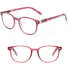 JM - Lentes de Lectura Presbicia +150 Rojo Anteojos Graduados Ópticos