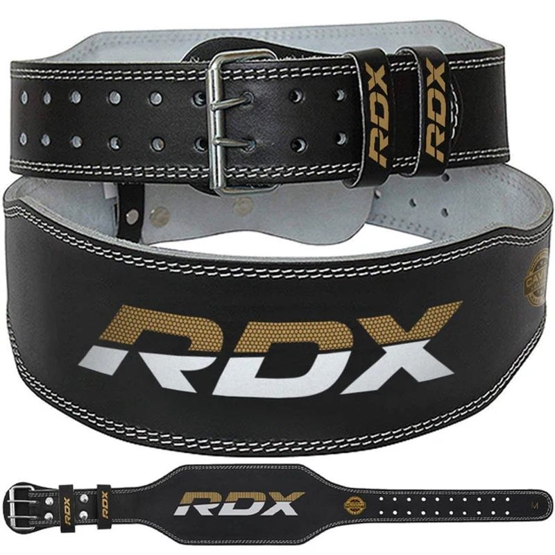 RDX - Cinturón de cuero para gimnasio RDX de 6 pulgadas Talla M
