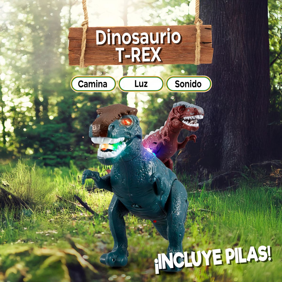GENERICO - Dinosaurio T-rex Robot Juguete Niños Luces Led y Sonido