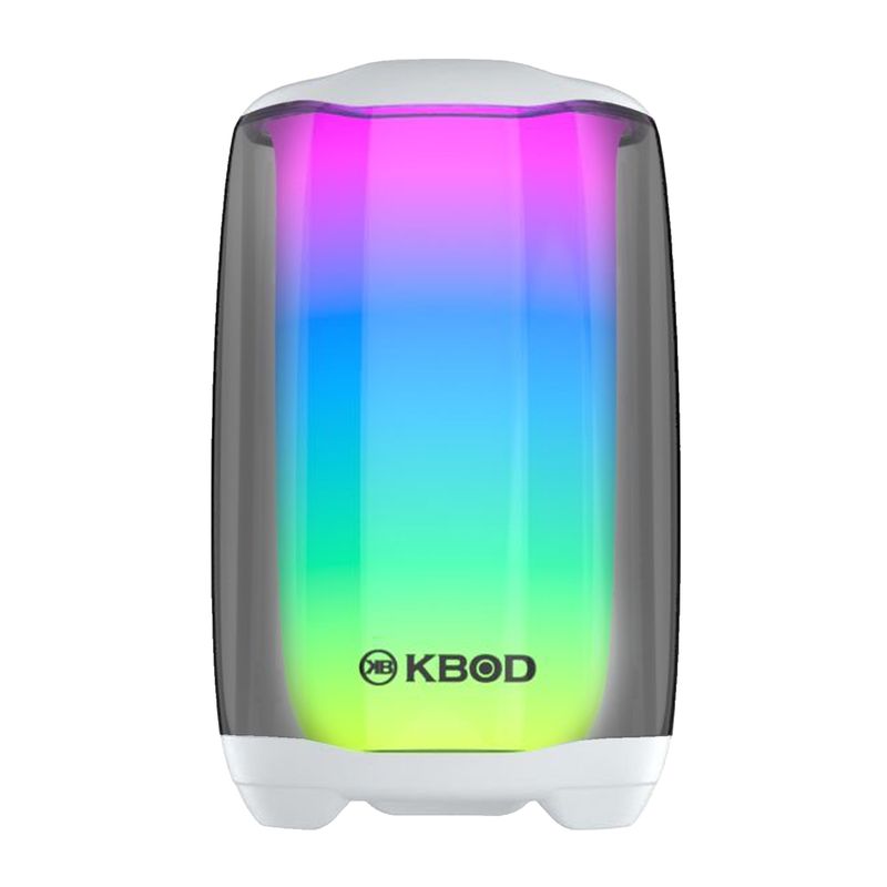 KBOD - Parlante Bluetooth Tws Pulse Mini Rgb Sonido 360 Kbod Bc35 Blanco