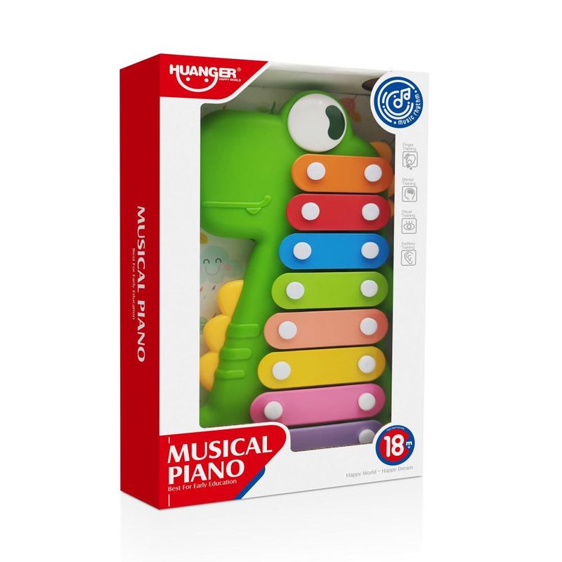 HUANGER - Piano Musical Dinosaurio Verde - Huanger