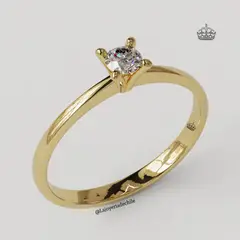 GENERICO - Anillo de Compromiso "Solitario 4 Grifas"