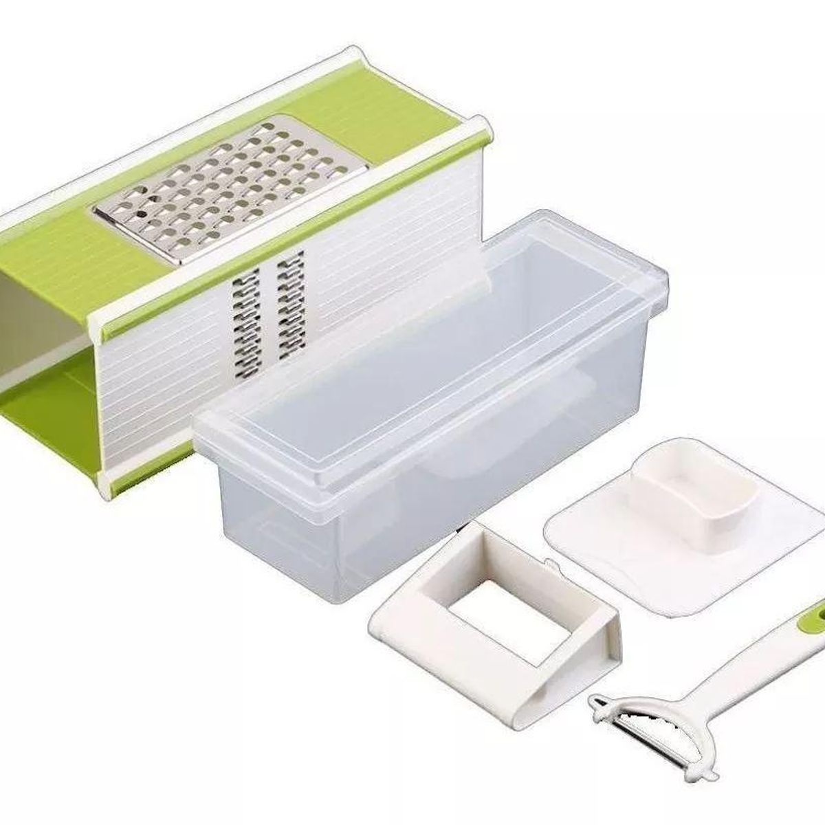 PUNTO STORE - Rallador De Verduras Y Frutas Multiuso 5 En 1 - PS