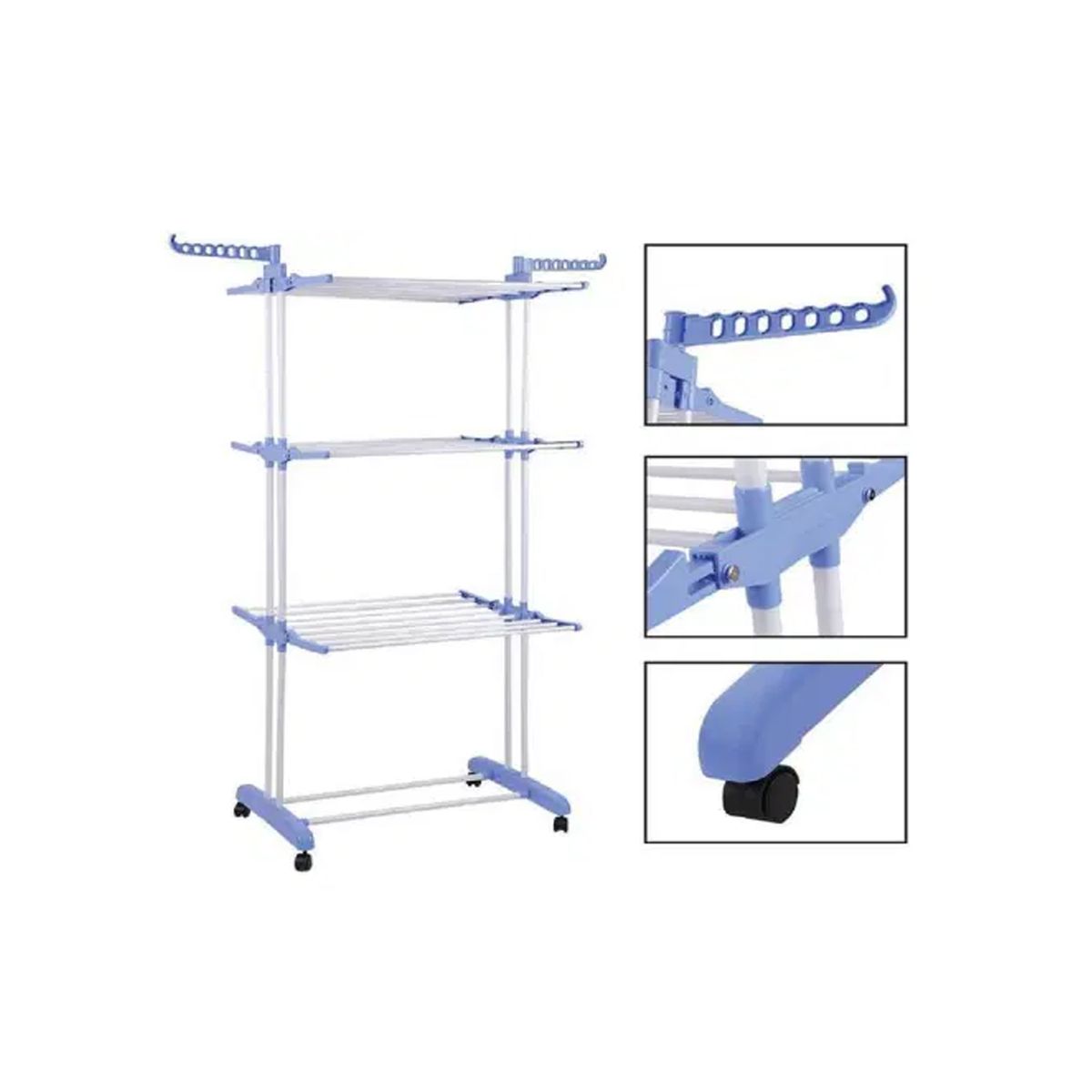 PUNTO STORE - Tendedero Colgador De Ropa Con 3 Niveles Plegable - Ps