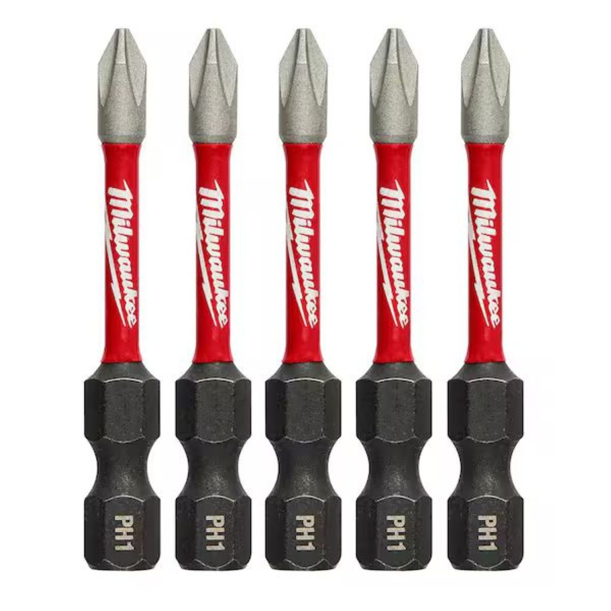 MILWAUKEE - Pack 5 Puntas Impacto Shockwave PH1 2" Milwaukee 48-32-4638
