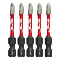 MILWAUKEE - Pack 5 Puntas Impacto Shockwave PH1 2" 48-32-4638