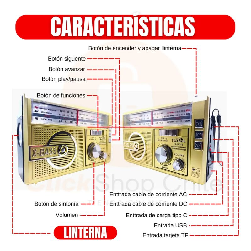 MOVI - RADIO AM-FM, CON LINTERNA, PANEL SOLAR, A PILAS Y RECARGABLE A 220
