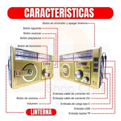 MOVI - RADIO AM-FM, CON LINTERNA, PANEL SOLAR, A PILAS Y RECARGABLE A 220