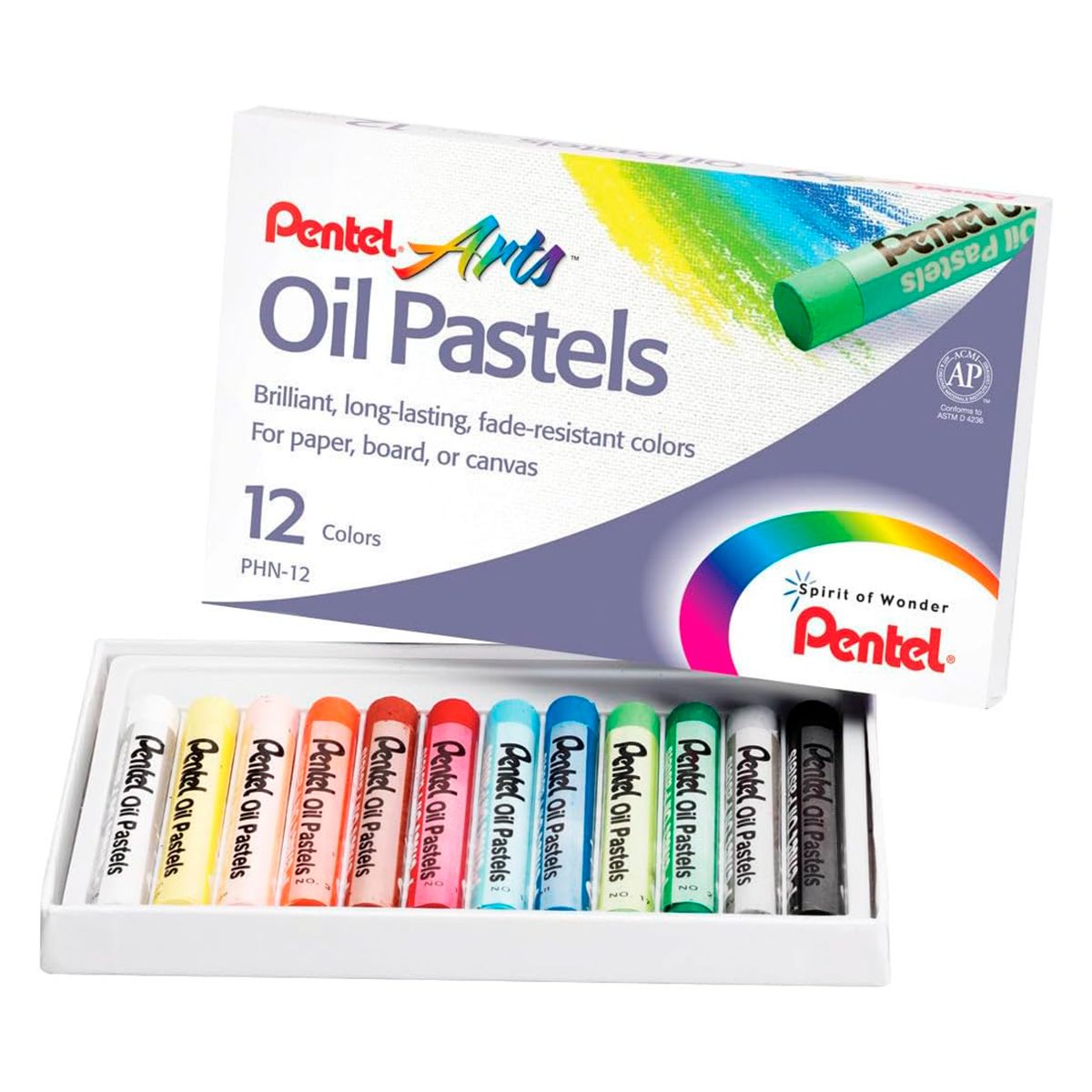 PENTEL - Estuche Pasteles 12 Colores - Pentel