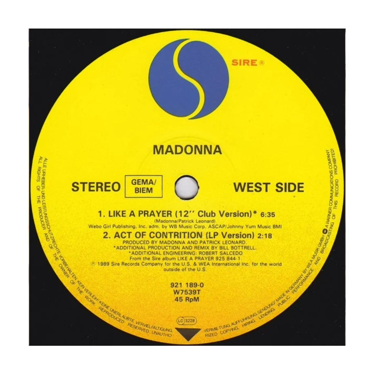 GENERICO - Madonna - Like A Prayer Vinilo Reacondicionado VG+