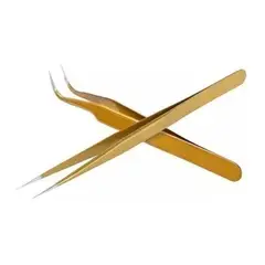 GENERICO - Pack 2 De Pinzas De Pestañas Curva + Recta Alta Precision