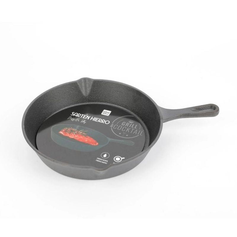 HOMEWELL - Sarten de Fierro Fundido Homewell Negro 25 cm