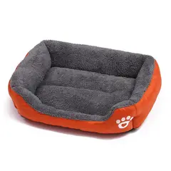 GENERICO - Cama Ultrasuave para mascotas Color Naranja Talla M