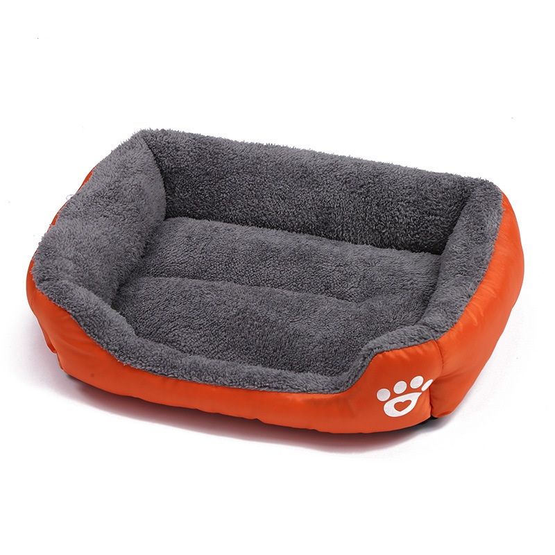 GENERICO - Cama Ultrasuave para mascotas Color Naranja Talla L