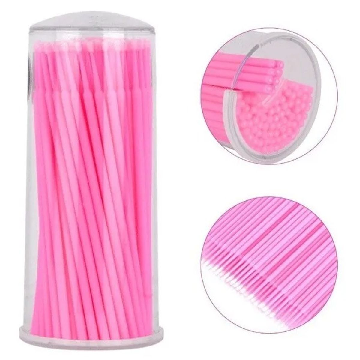GENERICO - Micro Cepillo Hisopo Aplicador Extension De Pestañas 100pcs