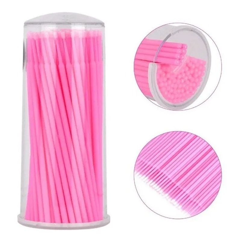 GENERICO - Micro Cepillo Hisopo Aplicador Extension De Pestañas 100pcs