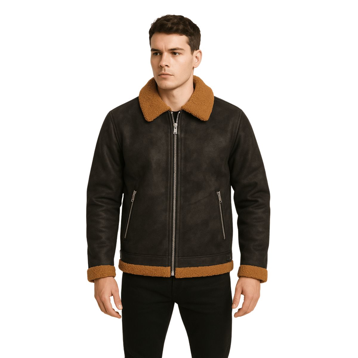 D'JOE - Chaqueta Ecocuero Vintage Grecia Hombre