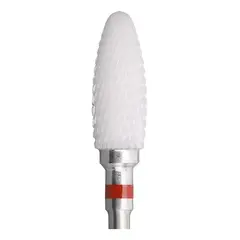 GENERICO - Fresa Repuesto De Ceramica Para Torno Manicure Pedicure Rojo