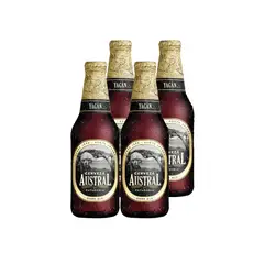 AUSTRAL - 4x Cerveza Yagan Dark Ale Botellín 330cc