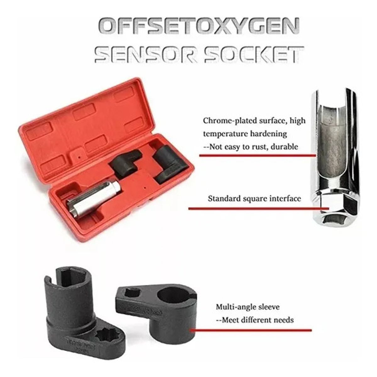 GENERICO - Kit 3 Dados Sensor Oxigeno 3 Pcs 1/2 Y 3/8 Pro