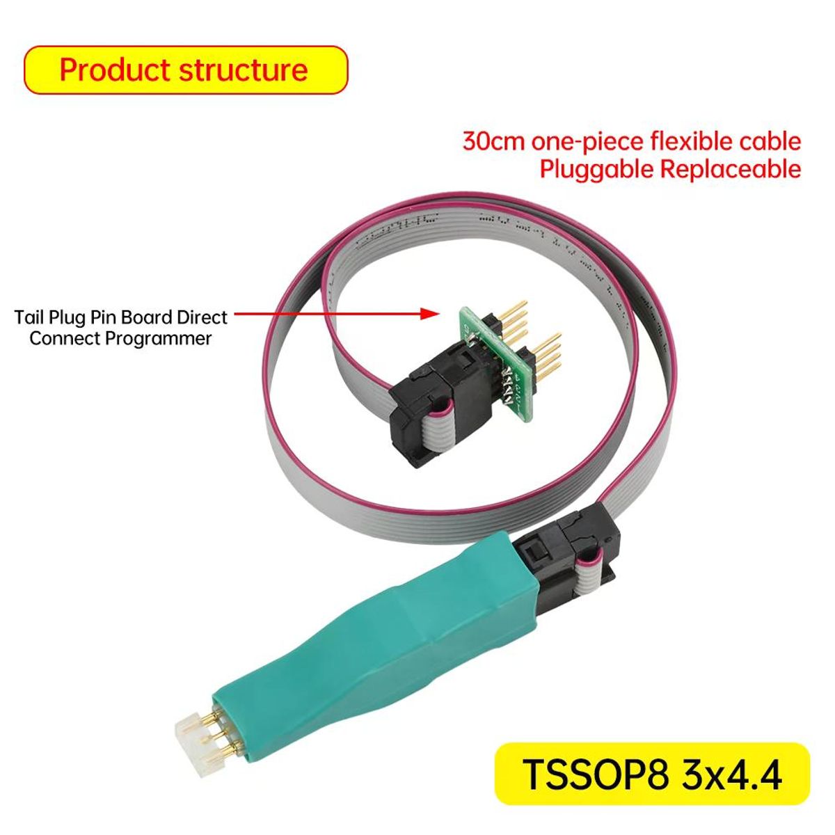 GENERICO - Cable Pinza tssop8 3x44 Simil 3m Tacho Digiprog Programador