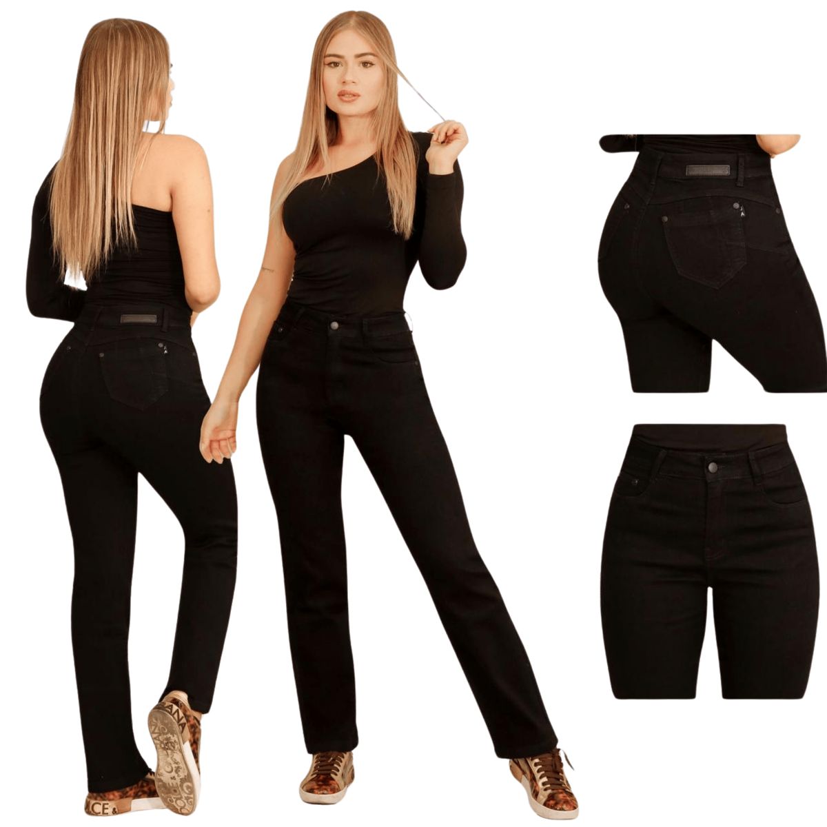 D'JOE - Jeans Pantalon Recto Forro Polar Mujer