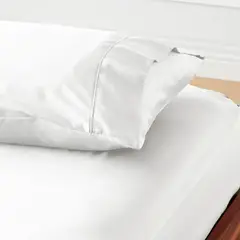 NATURALINO - Set 2 Fundas de Almohadas Bambú - 50x70 cms - Blanco