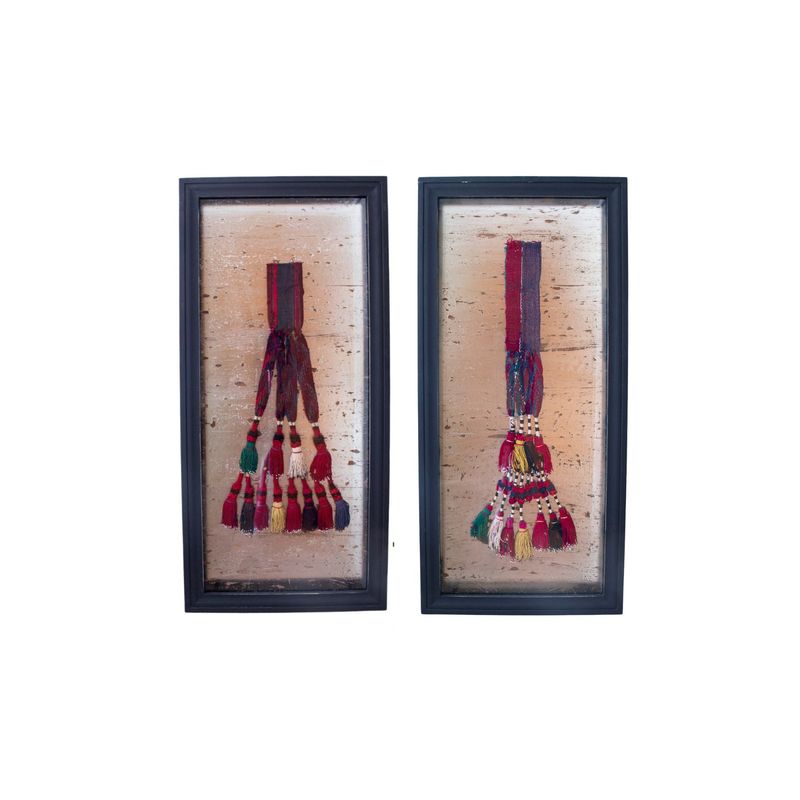 TURKUAZ - Díptico cuadros de textil Uzbeko