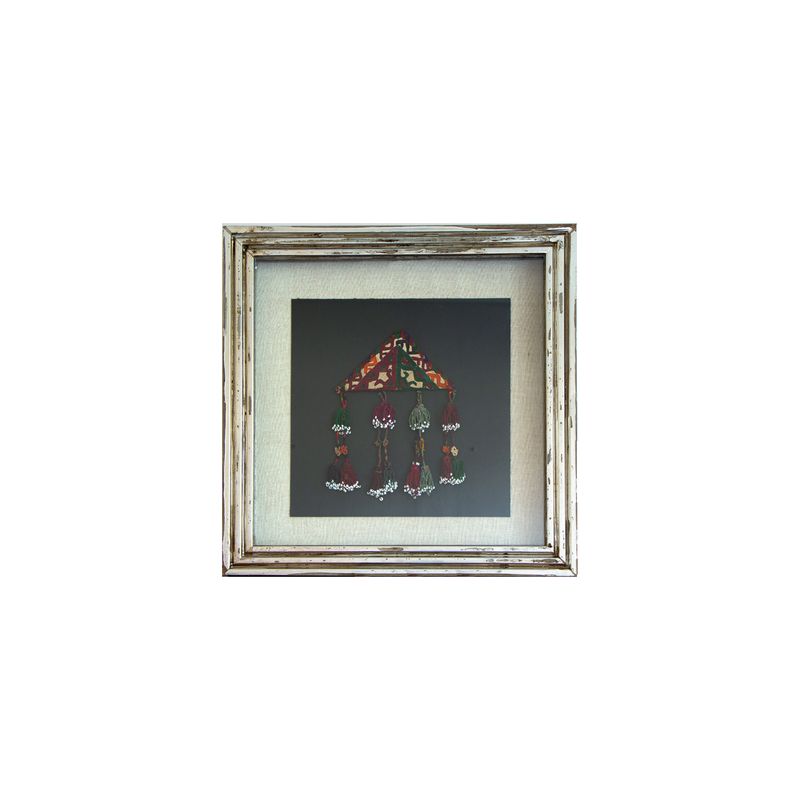 TURKUAZ - Cuadro de textil muska plateado 2