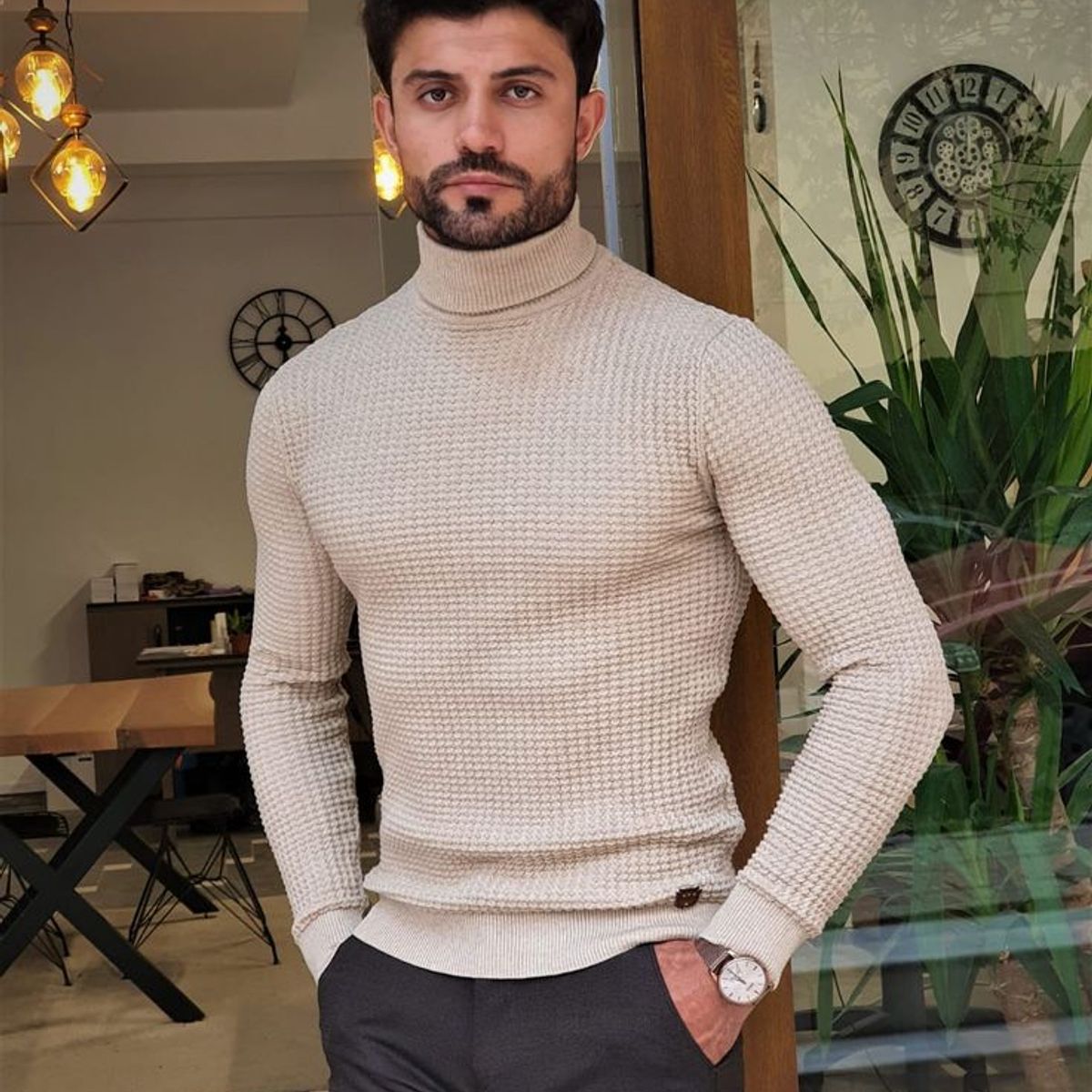 XPRESS RECHARGE - Camiseta Con Cuello De Tortuga beatle Para Hombre