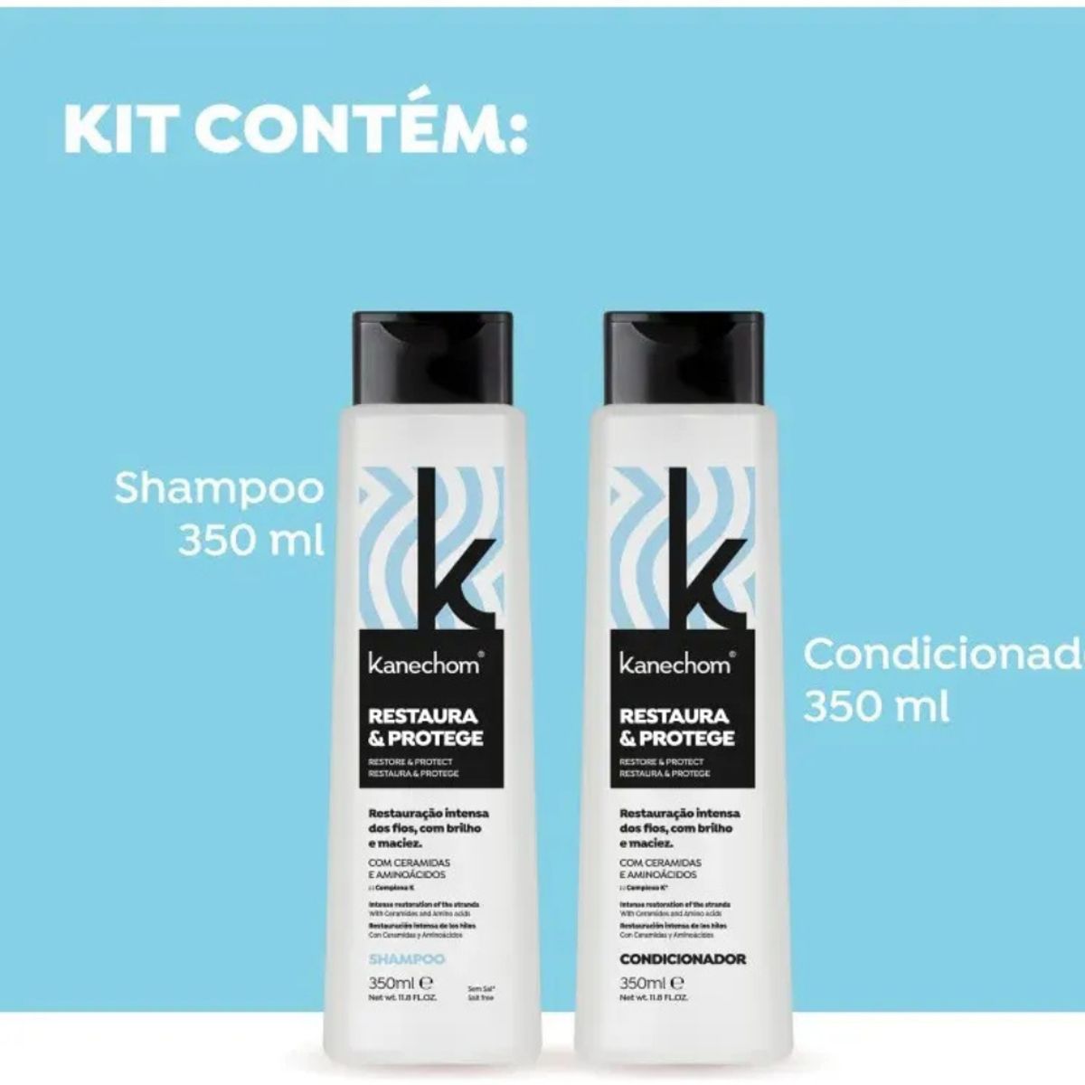 KANECHOM - Shampoo + Acondicionador Kanechom Restaura & Protege