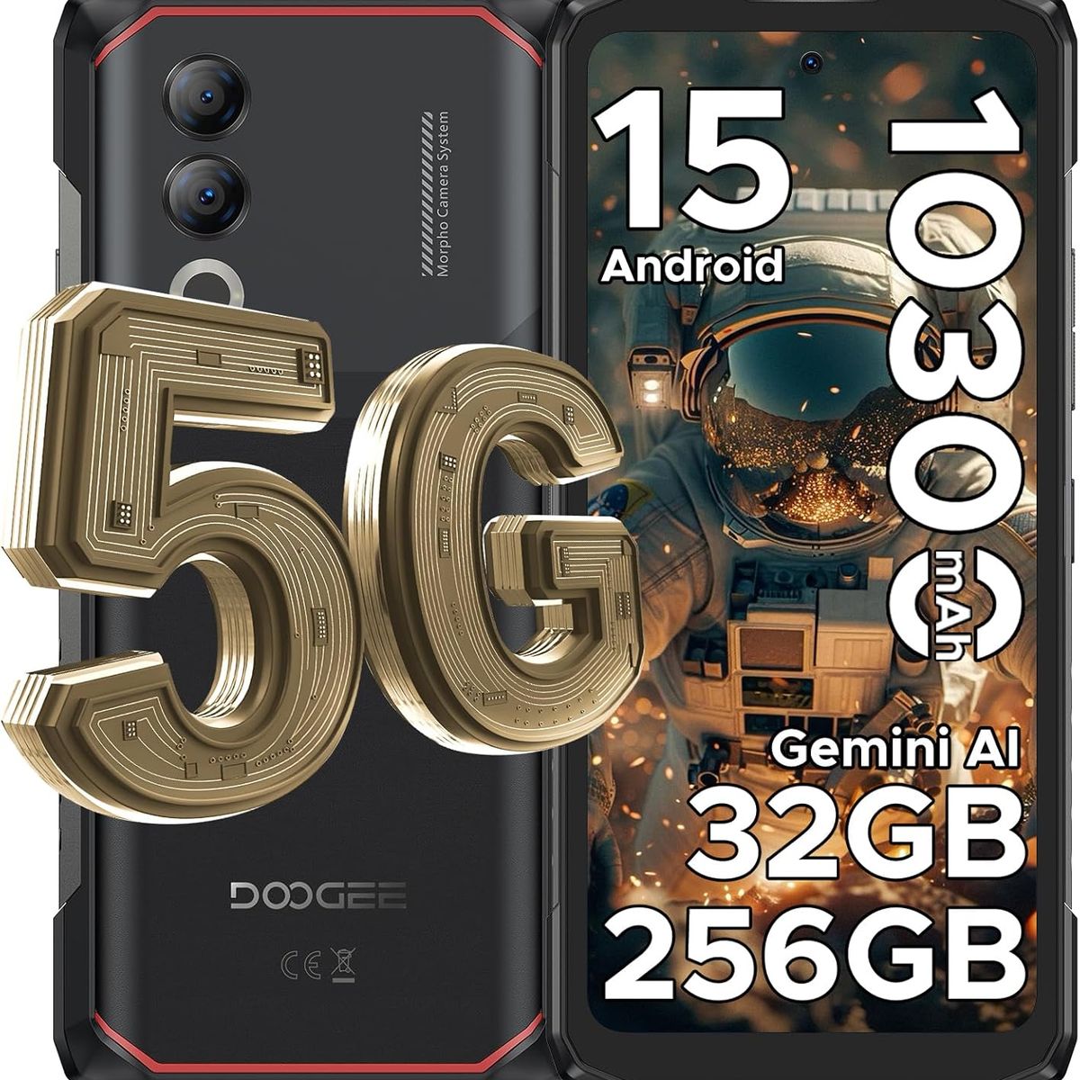 DOOGEE - DOOGEE Blade20 Turbo 5G Celular 32GB+256GB pantalla 6.6 Android15