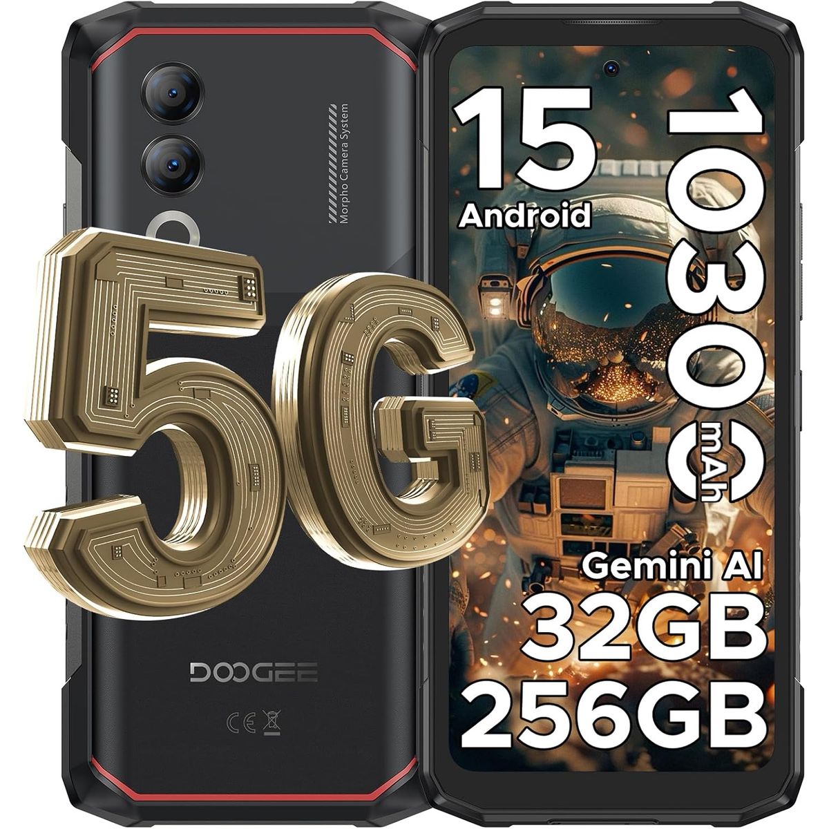 DOOGEE - DOOGEE Blade20 Turbo 5G Celular 32GB+256GB pantalla 6.6 Android15