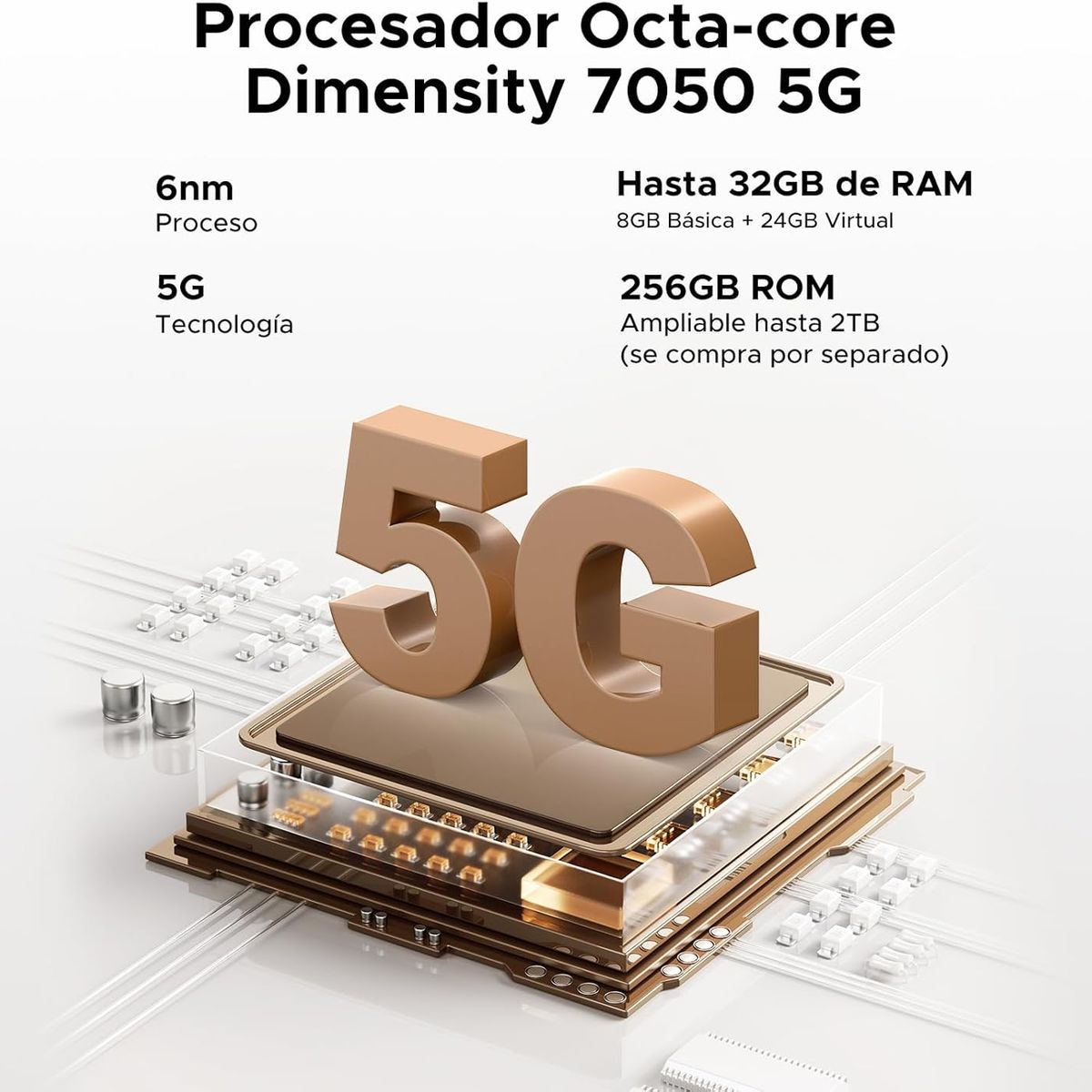 DOOGEE - DOOGEE Blade20 Turbo 5G Celular 32GB+256GB pantalla 6.6 Android15