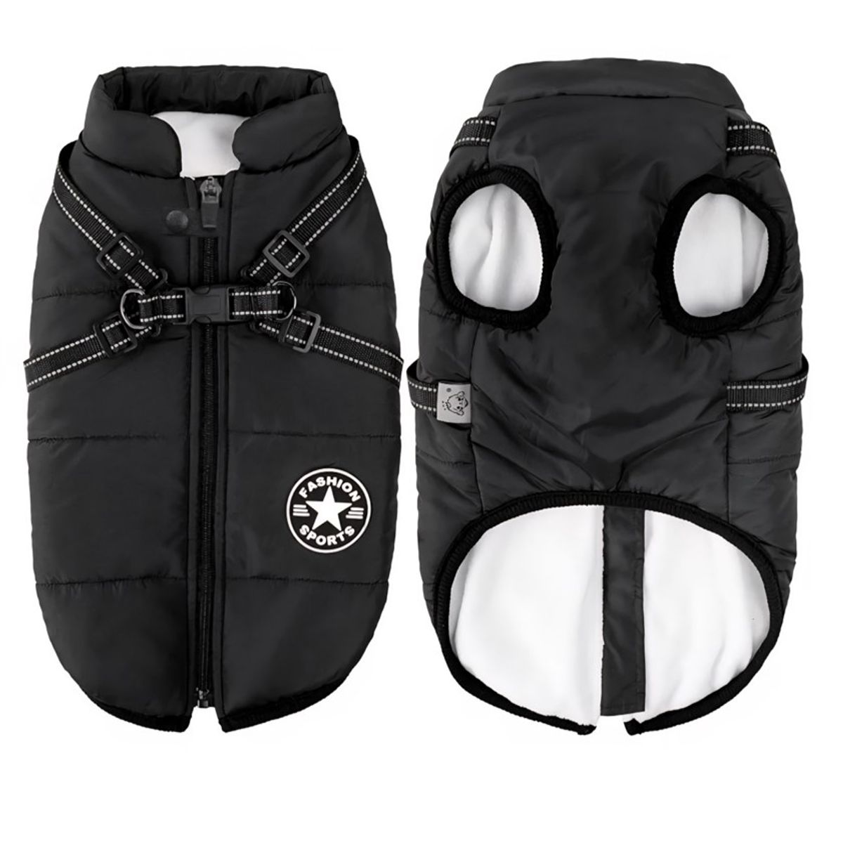 MASCO TODO - Parka Chaqueta Impermeable Perro Talla XL Negro