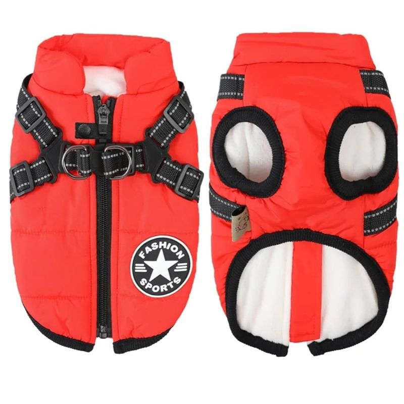 GENERICO - Parka Chaqueta Impermeable Perro Talla XL Roja