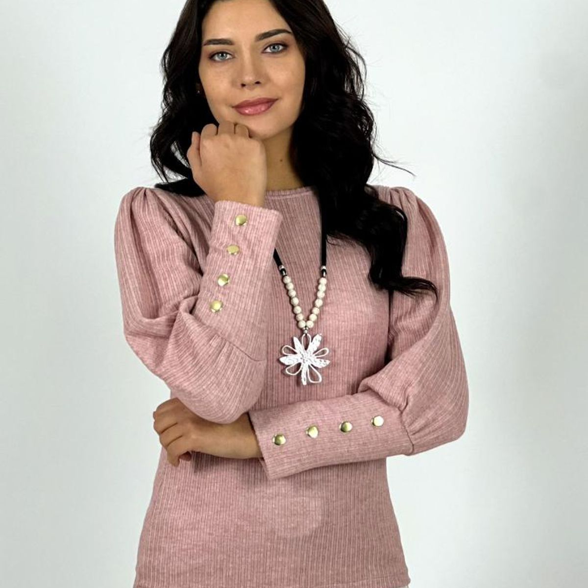 ENIGMATICA BOUTIQUE - Polera Lanilla Manga Princesa - Rosa