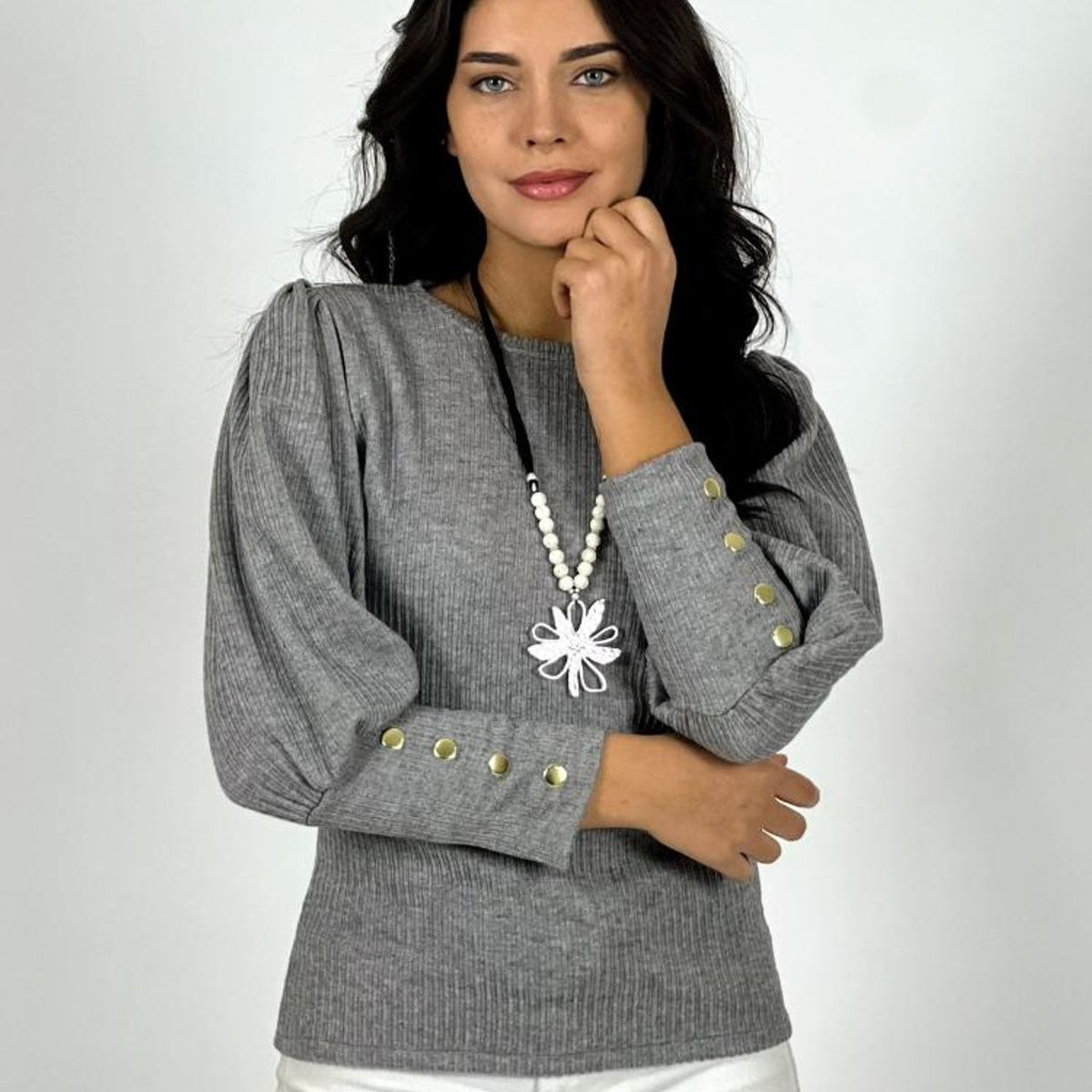 ENIGMATICA BOUTIQUE - Polera Lanilla Manga Princesa - Rosa