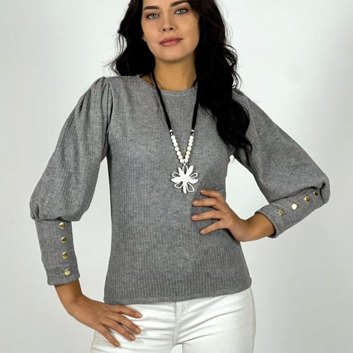 ENIGMATICA BOUTIQUE - Polera Lanilla Manga Princesa - Rosa